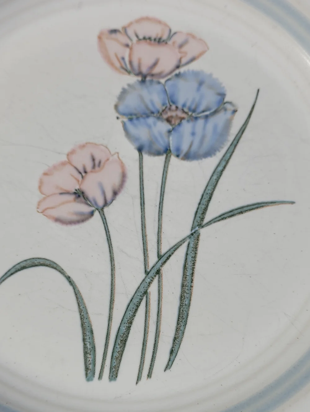 Vintage Baker Hart & Stuart Joy Stoneware Floral Plate Farmhouse Cozy Cottage
